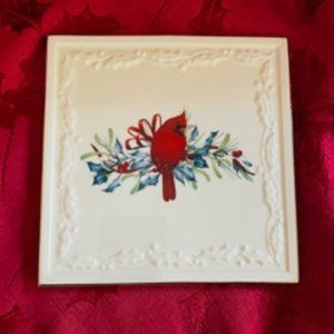 NWT Lenox Winter Greetings Carved Trivet